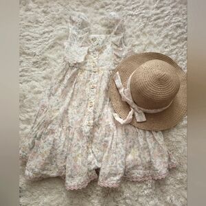 4T- Floral Easter Dress & Hat.
